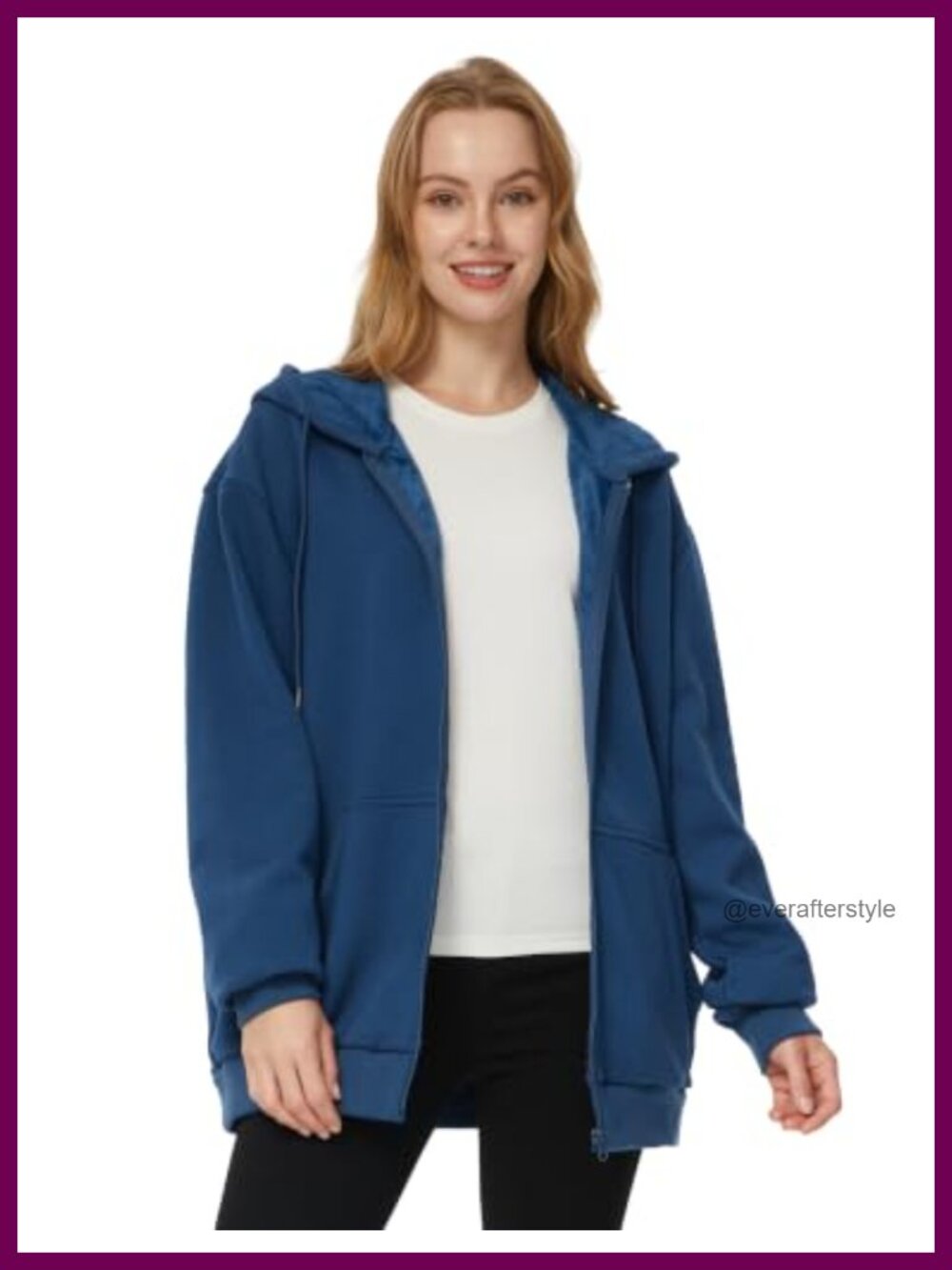 Plus Size Zip Up Hoodie Oversized Fleece Sweatshirt Cotton